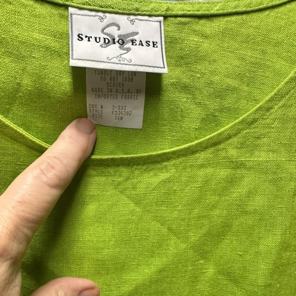 Studio Ease vintage made in USA linen dress size‎ 16 - Picture 3 of 4